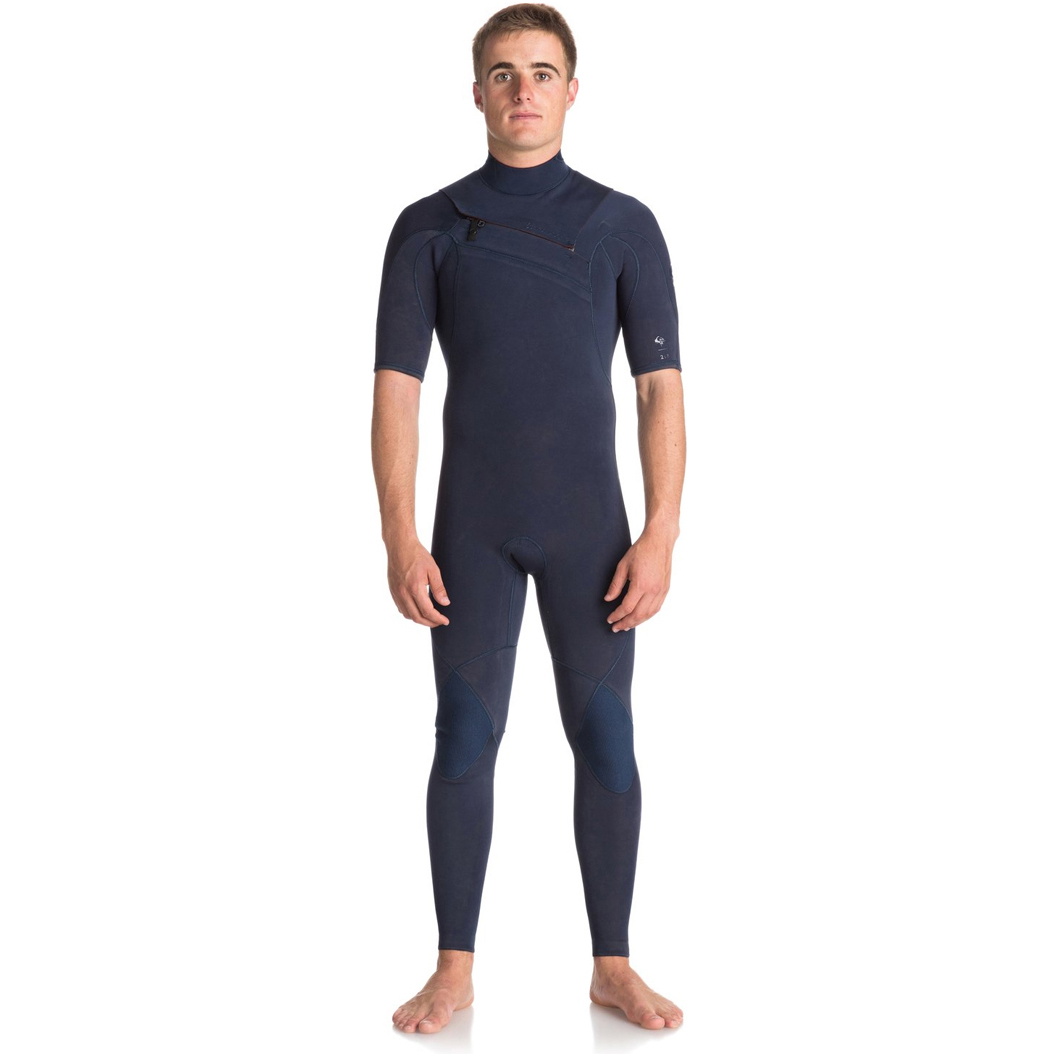2018 Quiksilver Original Monochrome 2mm AZip Short Sleeve Wetsuit NAVY EQYW303008